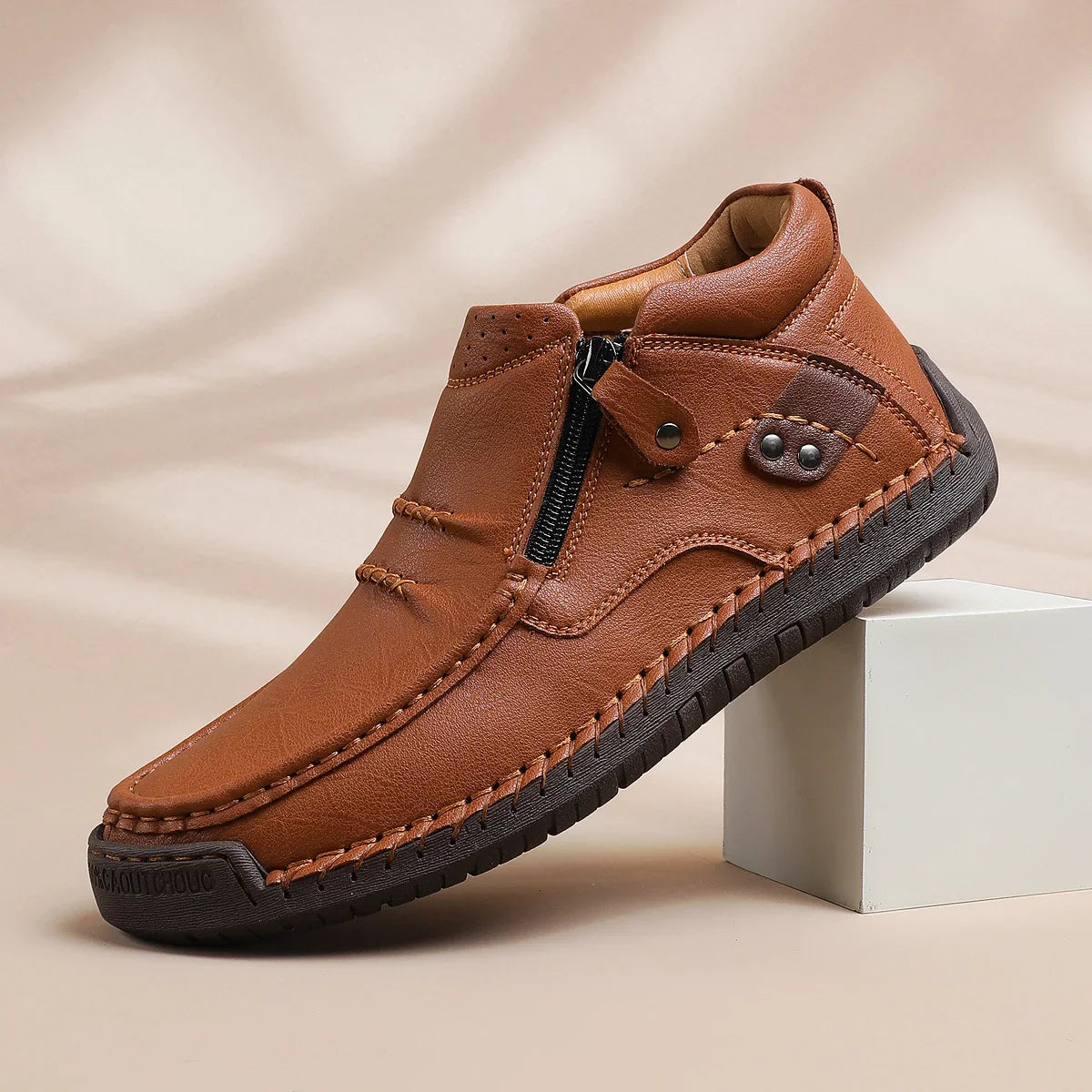 Chaussures en cuir faites à la main, alliant confort et caractère • Barton™