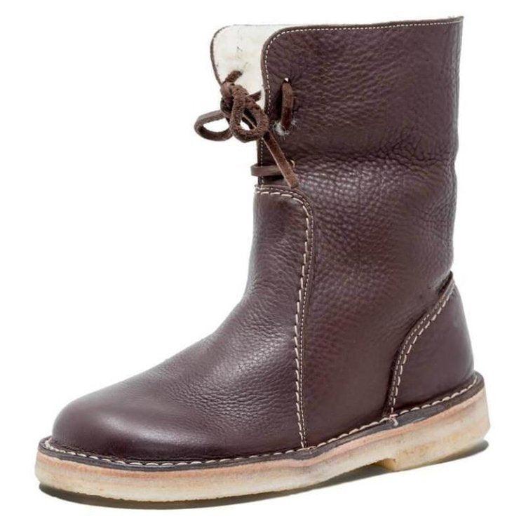 Savon | Bottes Imperméables en Cuir Polaire Avec Doublure en Laine